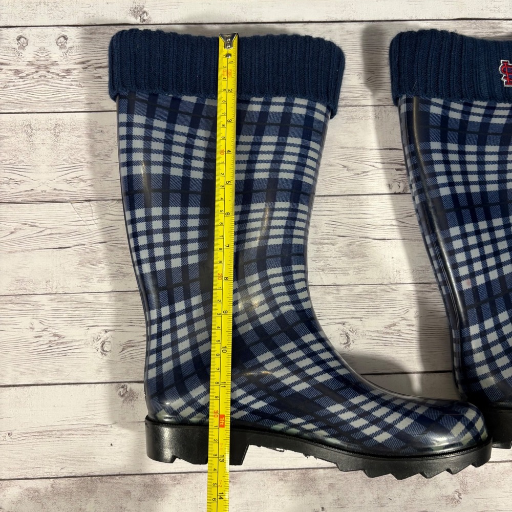 St. Louis Cardinals Plaid Rain Boots Womens Small Waterproof Rubber - Picture 8 of 9